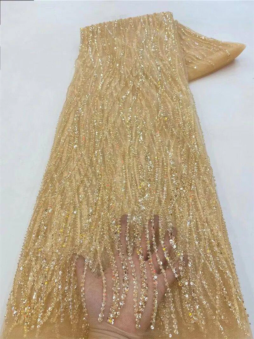 Gold Color Africa Embroidered  - đánh giá và giá Glitter Tablecloth