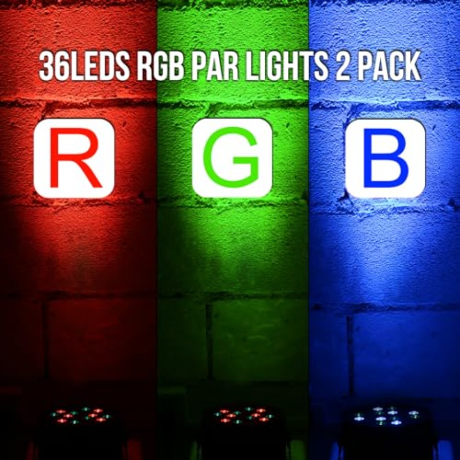RGB:36W LED Par Sound Activate - đánh giá và giá Event Party Dj