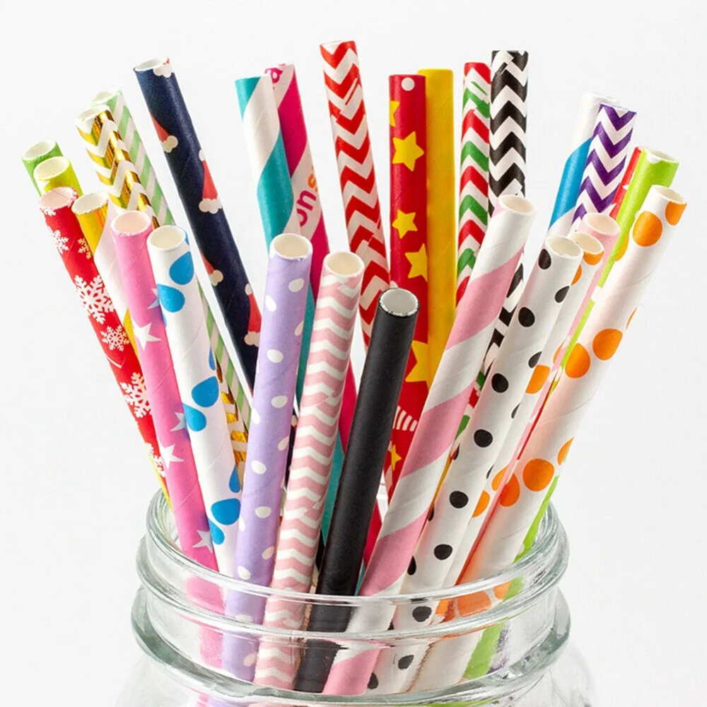 100 Bulk Packed Paper Straws P - đánh giá và giá Paper Straw Color