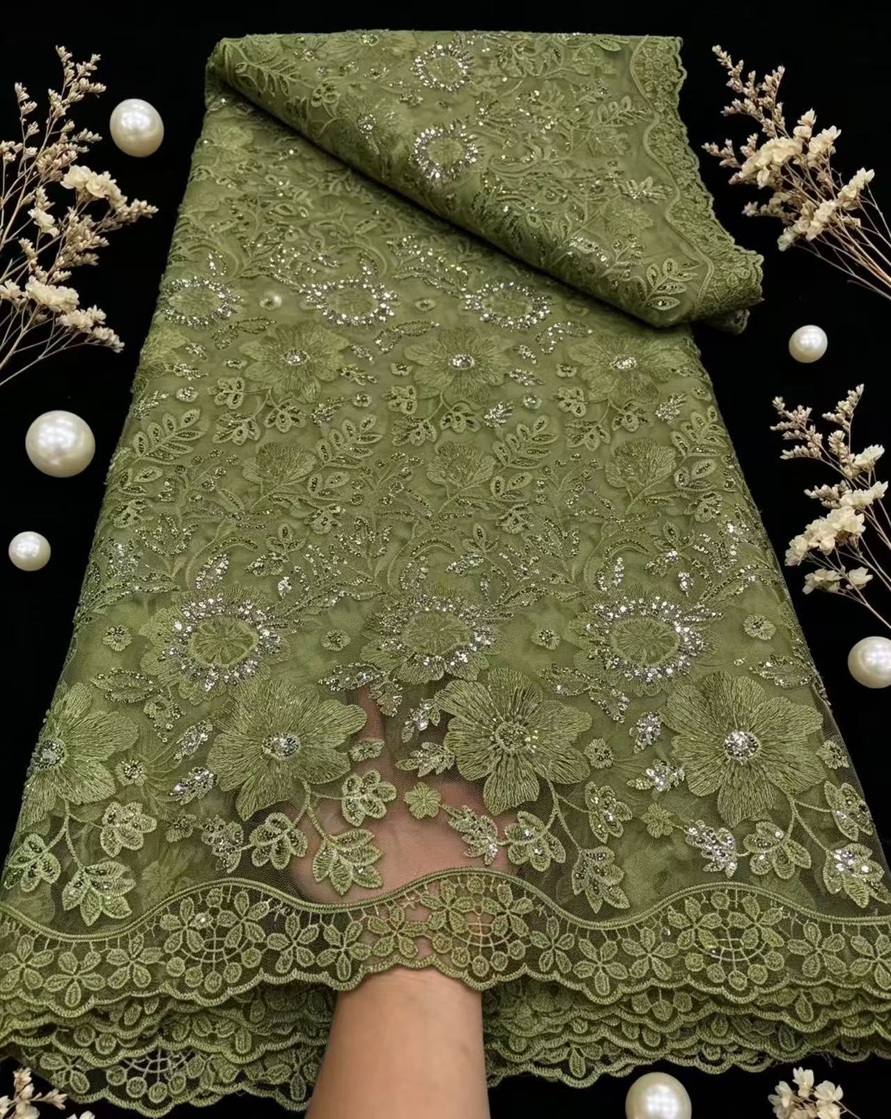 Pure French Tulle Net Sequins  - đánh giá và giá Glitter Tablecloth