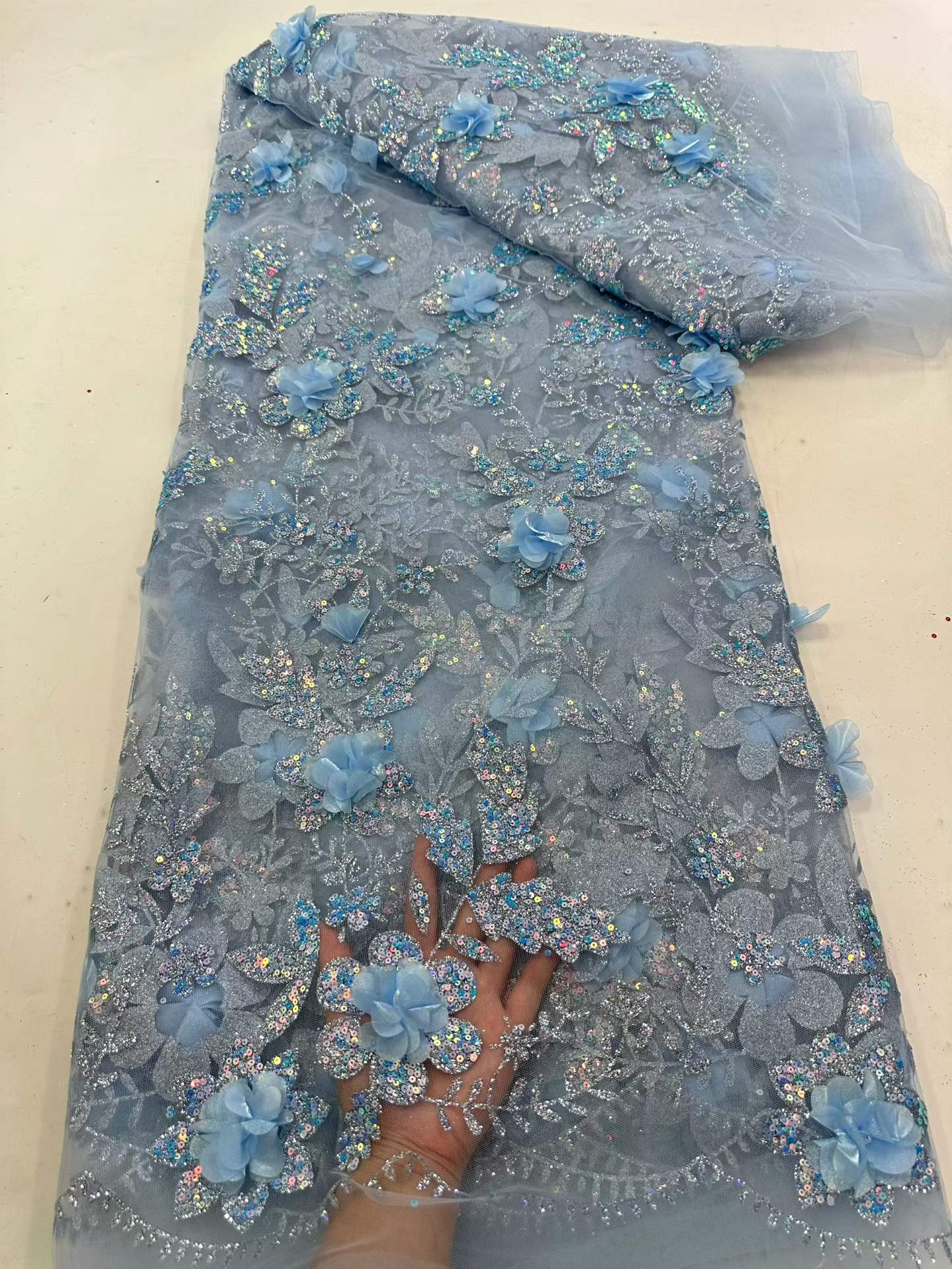 African Lace Fabric Embroidere - đánh giá và giá Glitter Tablecloth