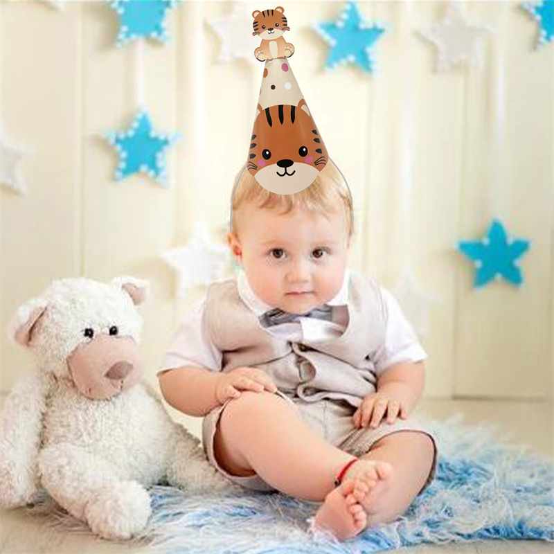 6Pcs Jungle Animal Paper Hats  - đánh giá và giá Party Hat Cone